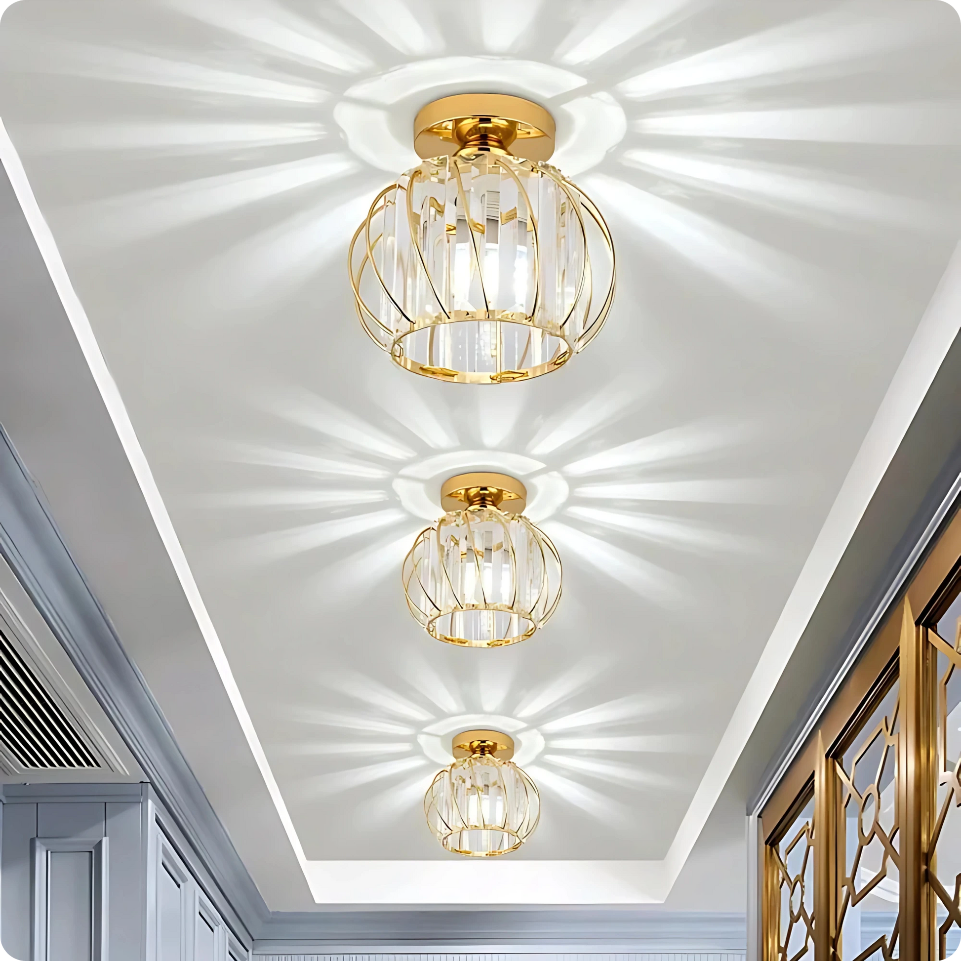 Plafonnier Métal et Verre au Look Contemporain pour Éclairage Accueillant - PlafonnierDeco