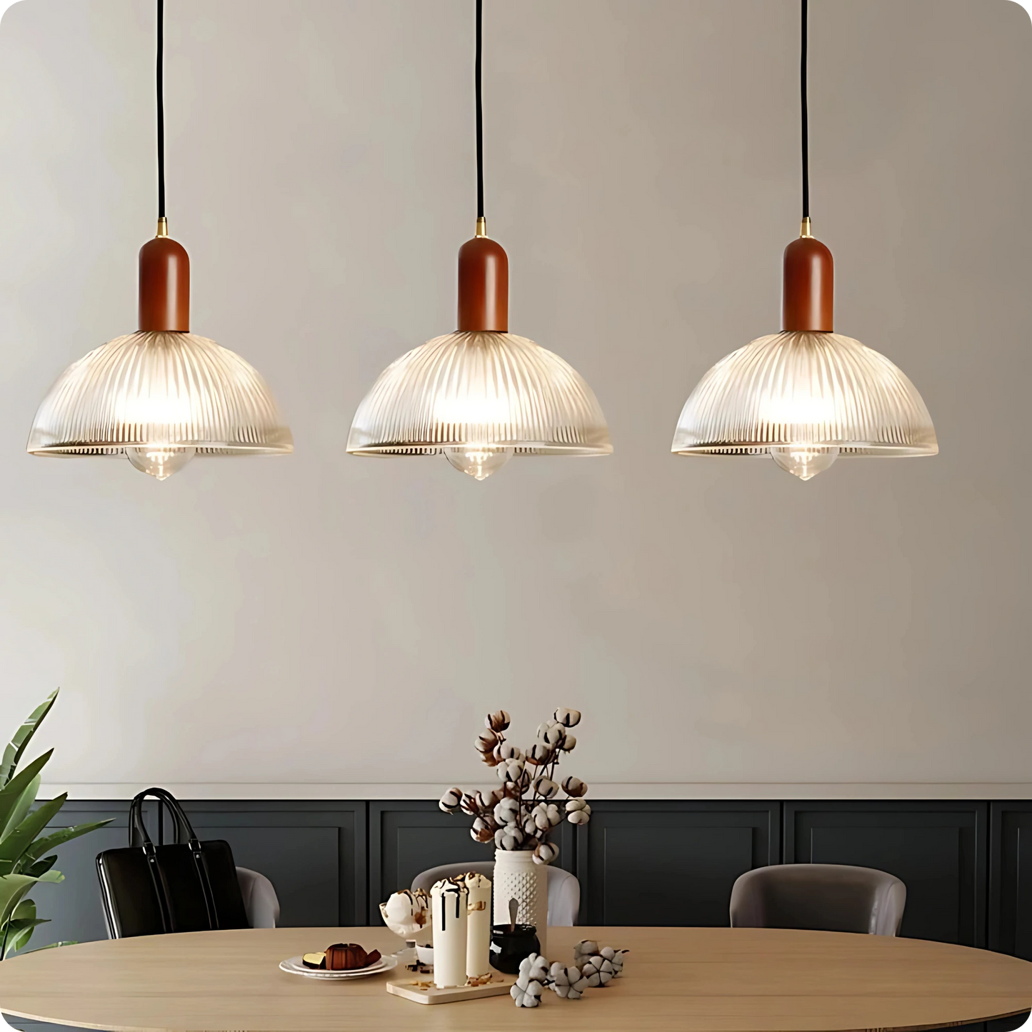 Plafonnier Suspension Design – Verre Métal Effet Scandinave - PlafonnierDeco