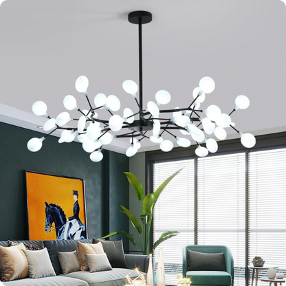 Plafonnier design contemporain avec têtes de fleurs LED - PlafonnierDeco