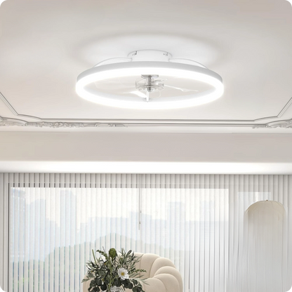 Plafonnier Ventilateur LED Design Acrylique Dimmable à 6 Vitesses - PlafonnierDeco