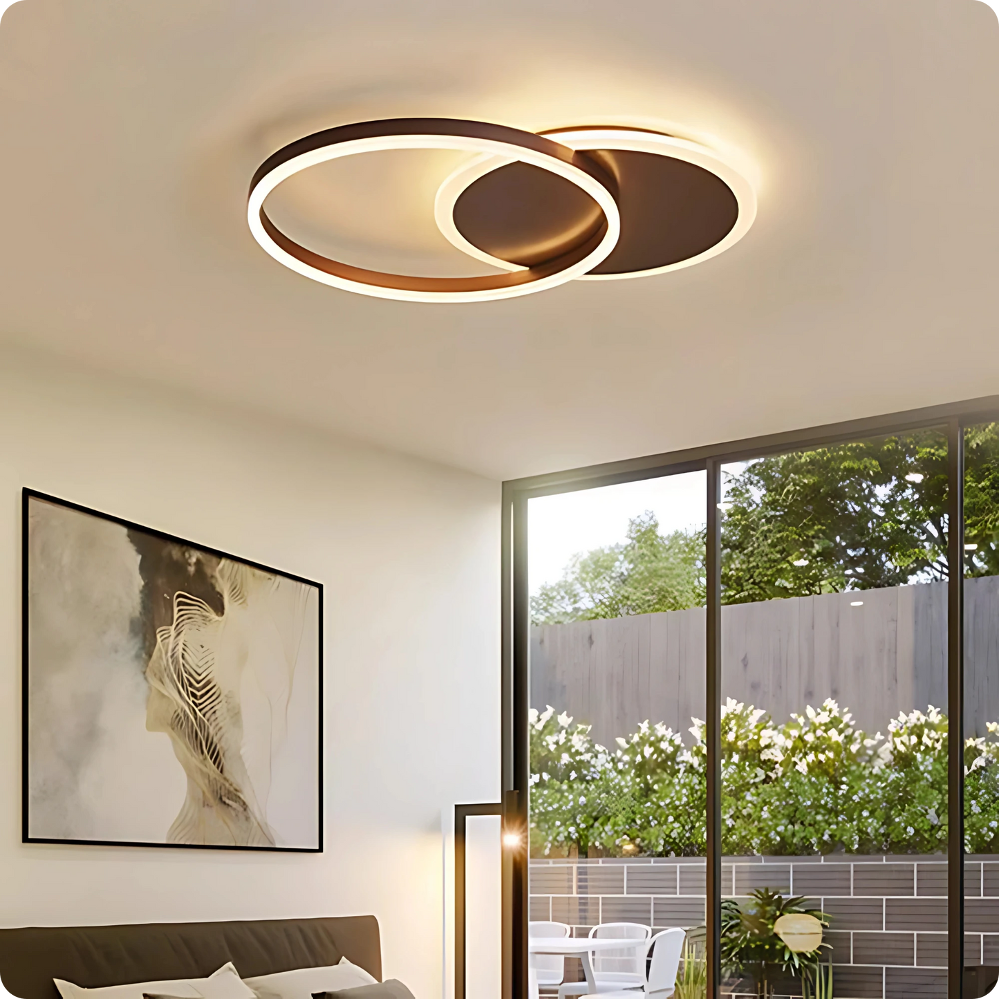 Plafonnier Design à Anneaux Circulaires Multiples | Semi-encastré - PlafonnierDeco