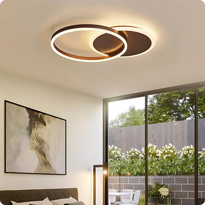 Plafonnier Design à Anneaux Circulaires Multiples | Semi-encastré - PlafonnierDeco
