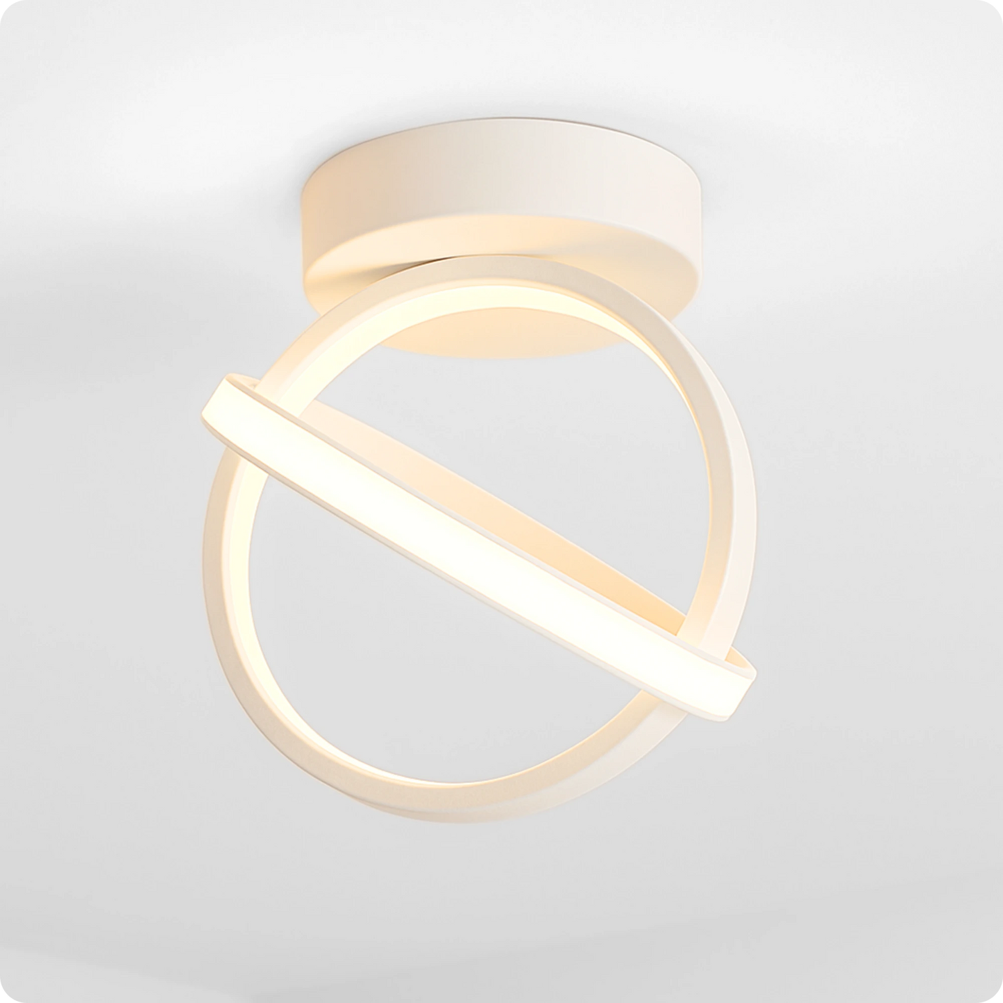 Plafonnier Style Contemporain LED Double Anneaux