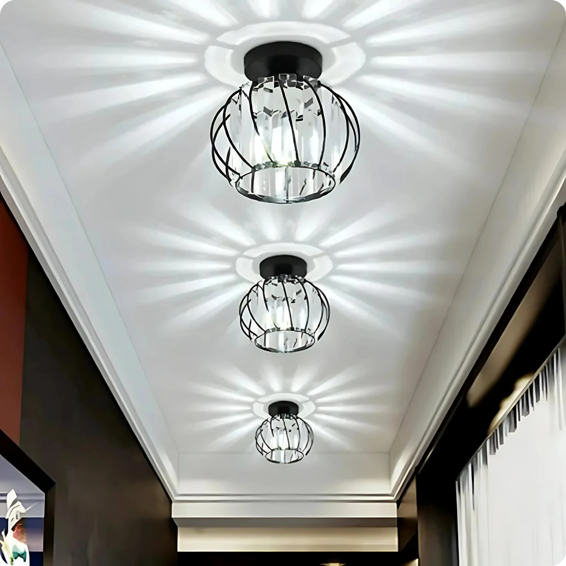 Plafonnier Métal et Verre au Look Contemporain pour Éclairage Accueillant - PlafonnierDeco