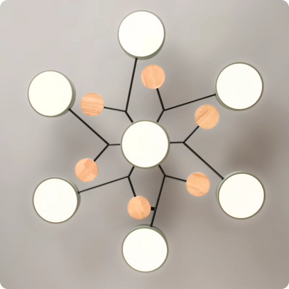 Plafonnier Moderne Design 5 Bras LED | Lumière à 3 Couleurs - PlafonnierDeco