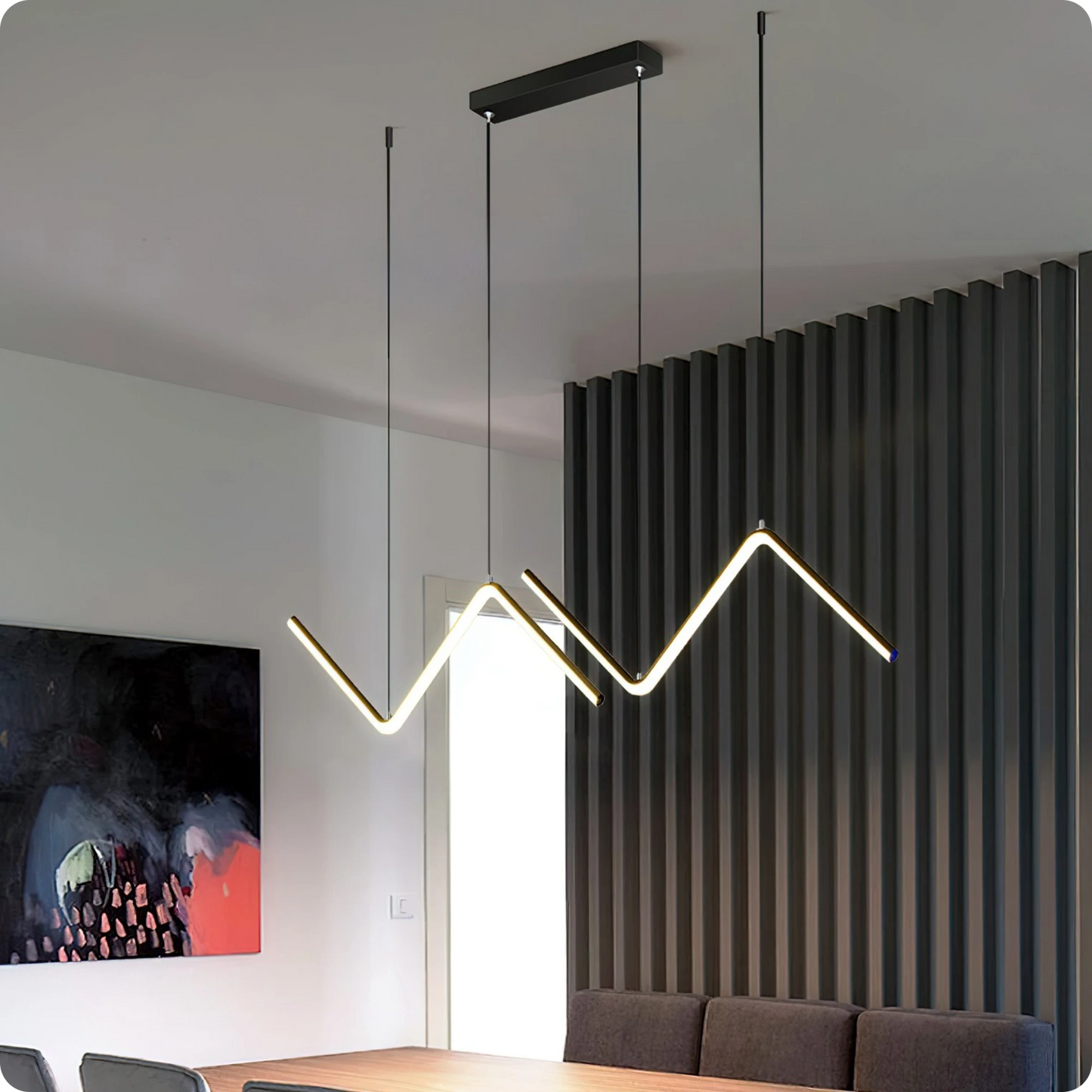 Plafonnier Moderne Forme Z à LED Dimmable - PlafonnierDeco