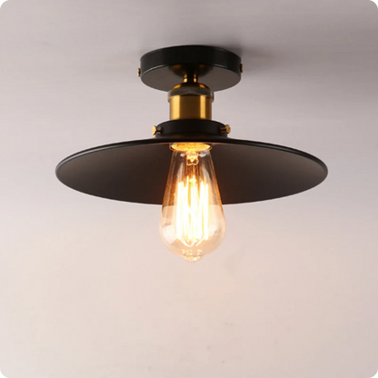 Plafonnier métal noir en forme de diamant pour éclairage vintage - PlafonnierDeco