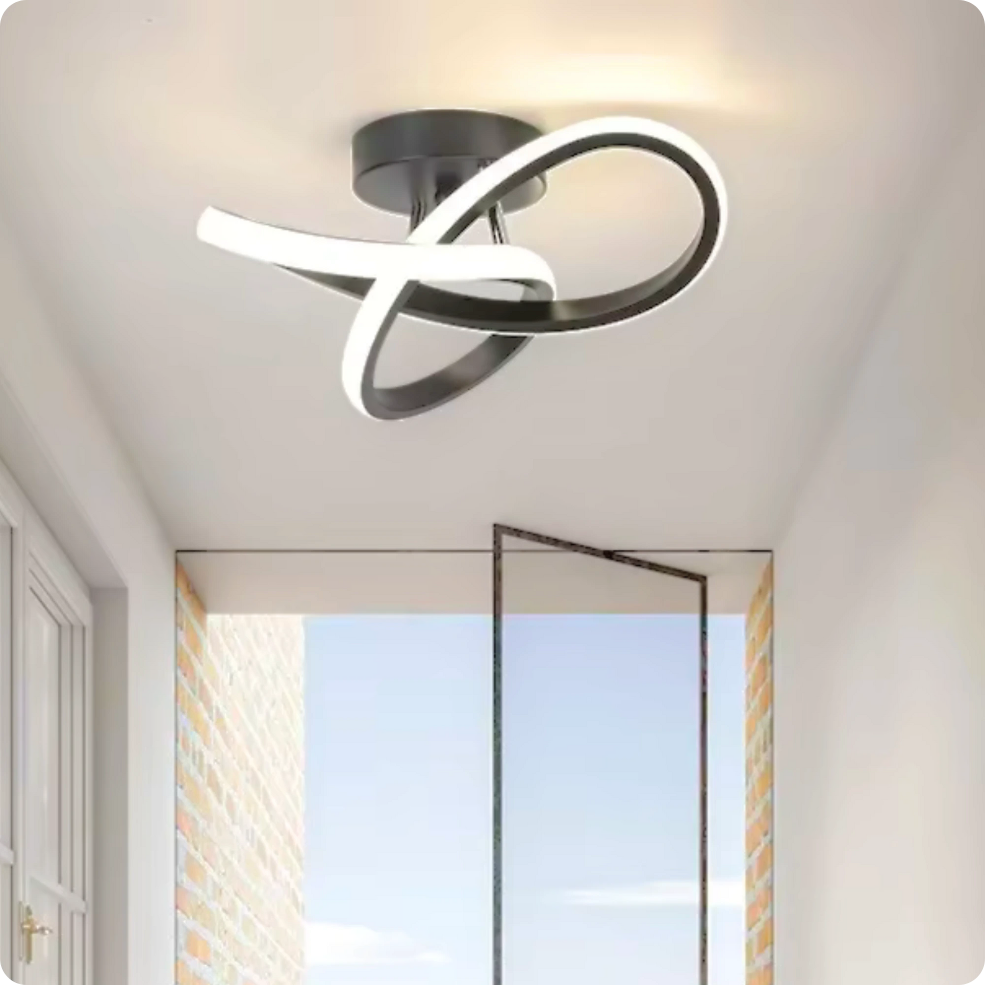 Plafonnier Moderne Acrylique Style Trèfle | LED Intensité Tricolore Réglable - PlafonnierDeco
