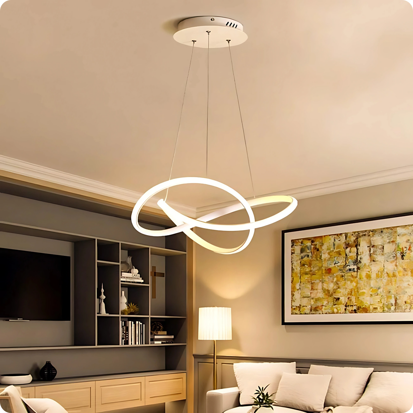 Plafonnier Suspendu Métal Bicolore Style Nordique LED - PlafonnierDeco