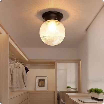 Plafonnier vintage en verre brossé avec éclairage LED pour intérieur chic - PlafonnierDeco