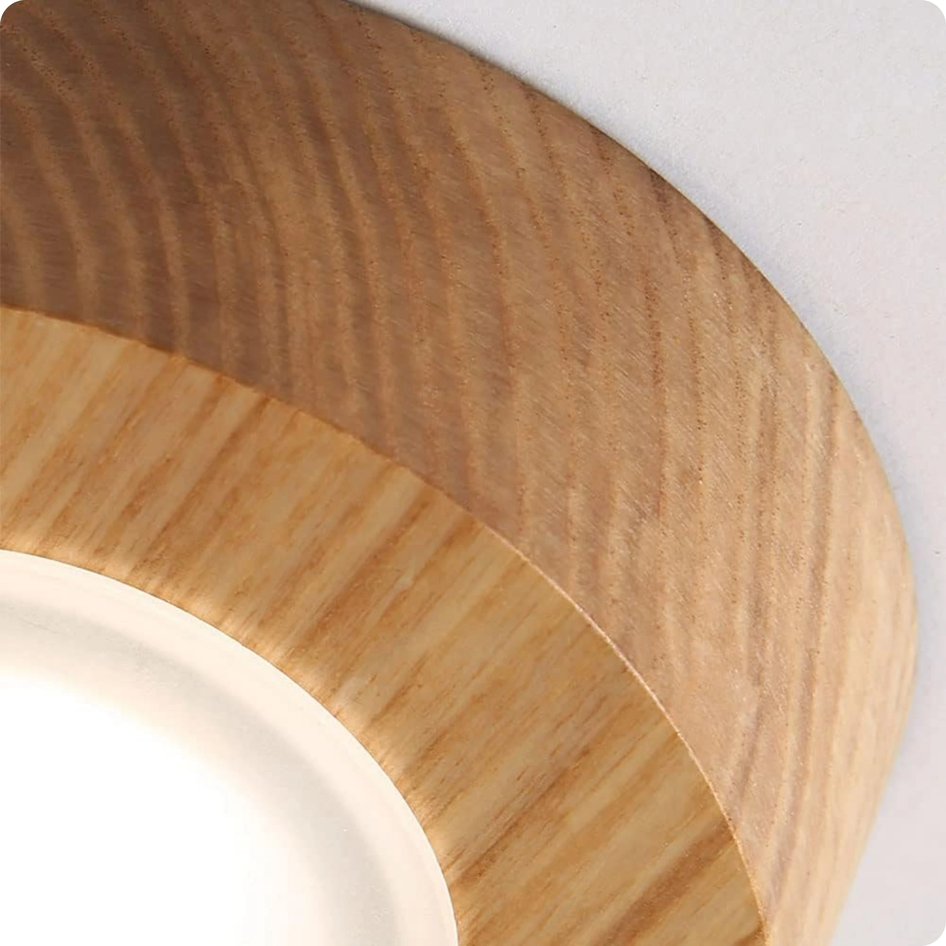 Plafonnier en bois noyer et métal avec éclairage LED chaleureux - PlafonnierDeco