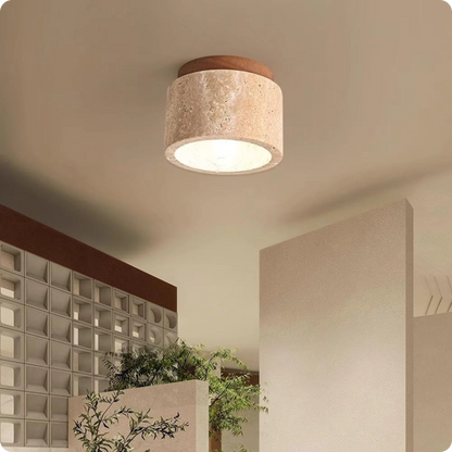 Plafonnier en marbre naturel avec éclairage LED éco-énergétique - PlafonnierDeco