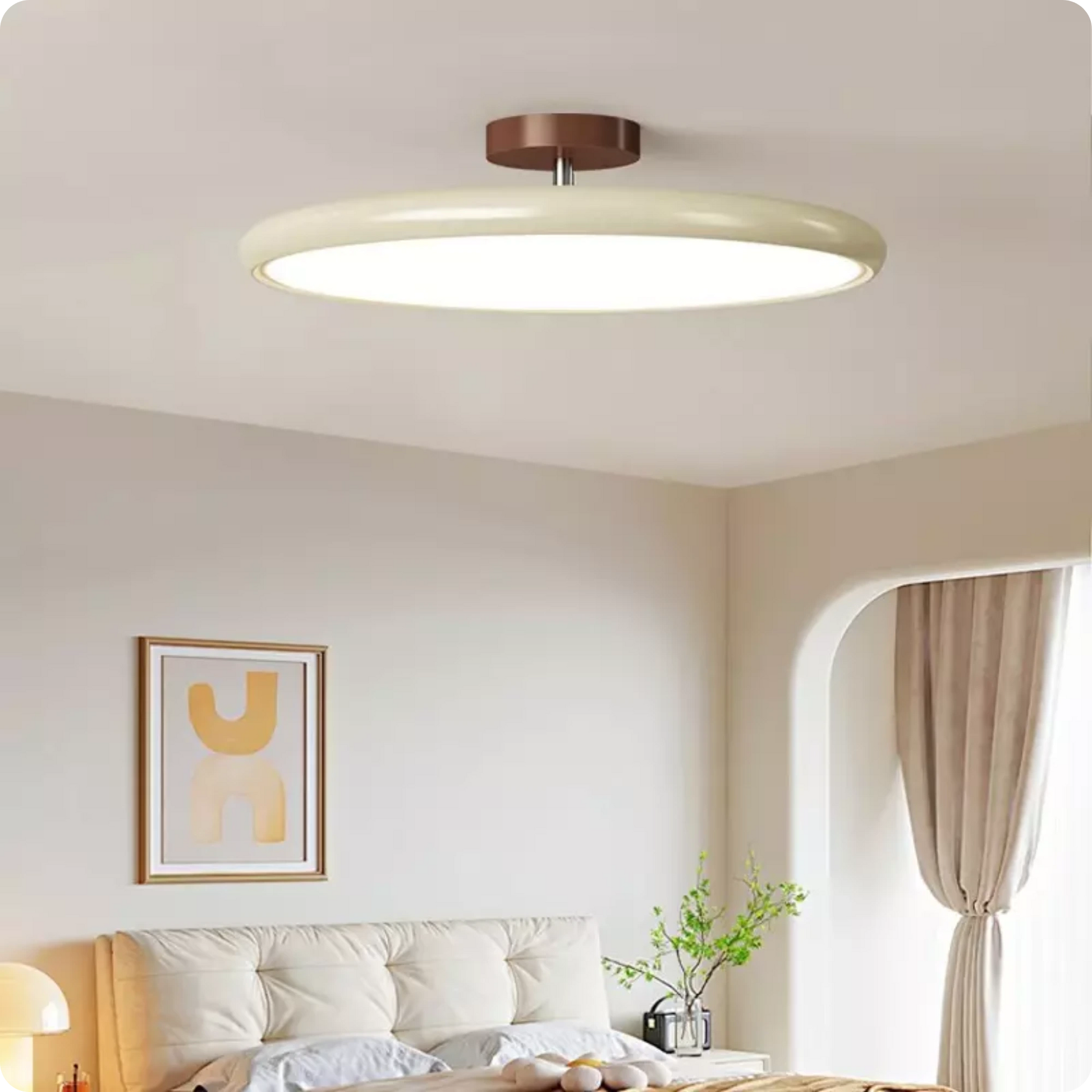 Plafonnier LED rond en métal avec design moderne et décoratif - PlafonnierDeco