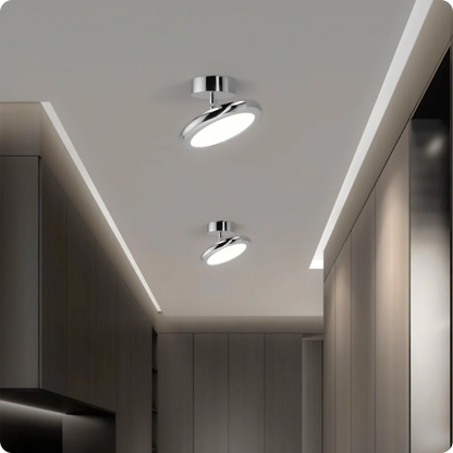 Plafonnier design rond en aluminium avec lumière réglable et douce - PlafonnierDeco