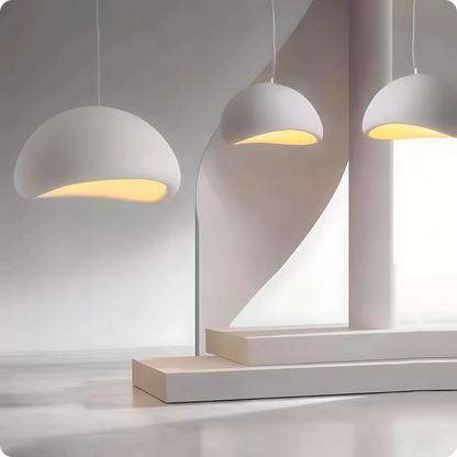 Plafonnier Moderne LED – Suspension E27 en Fer Peint Blanc Élégant - PlafonnierDeco