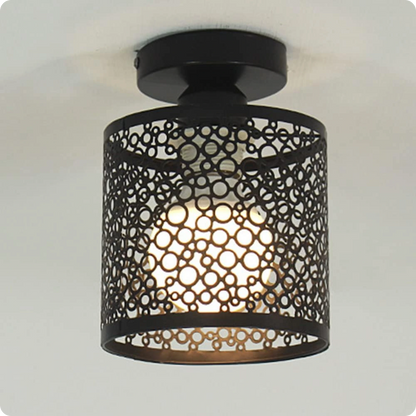Plafonnier design en métal noir pour un style rétro et raffiné