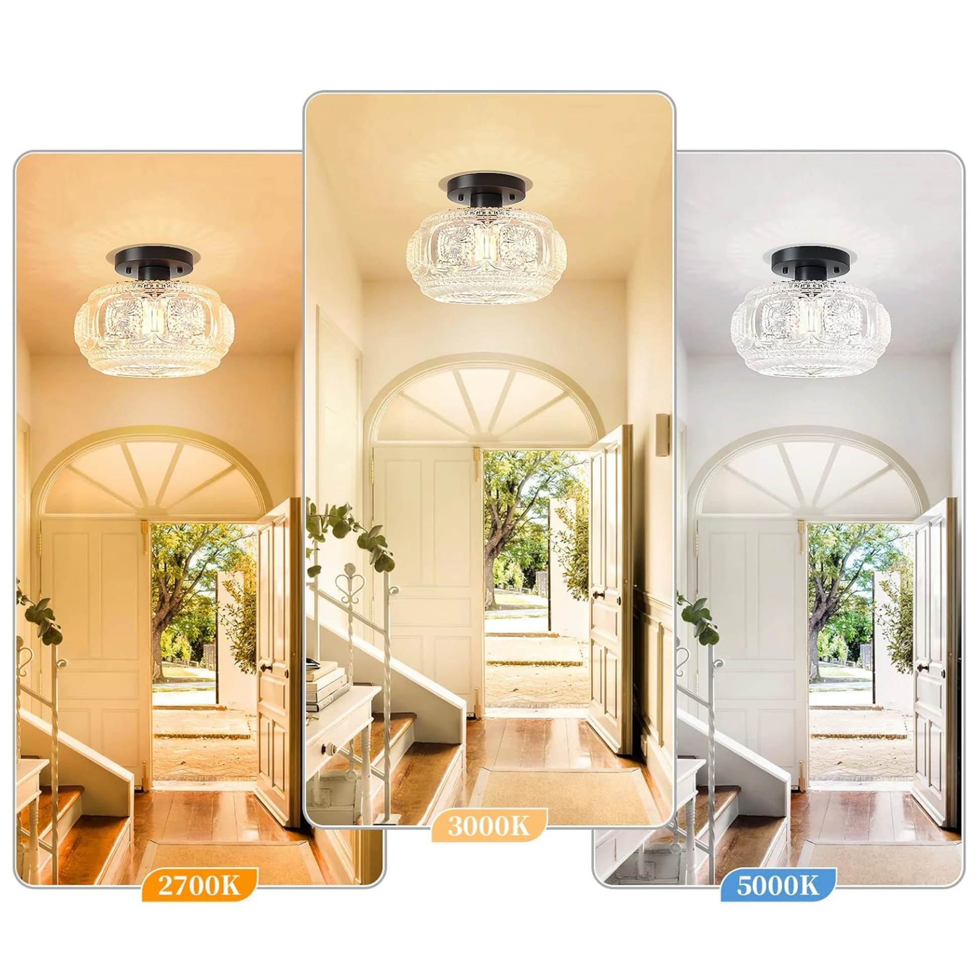 Plafonnier moderne en verre au design épuré pour une ambiance élégante - PlafonnierDeco