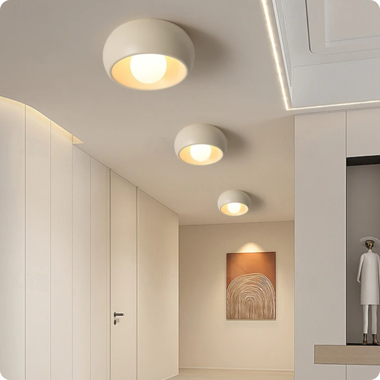 Plafonnier nid d'oiseau rond moderne en métal pour une lumière douce - PlafonnierDeco