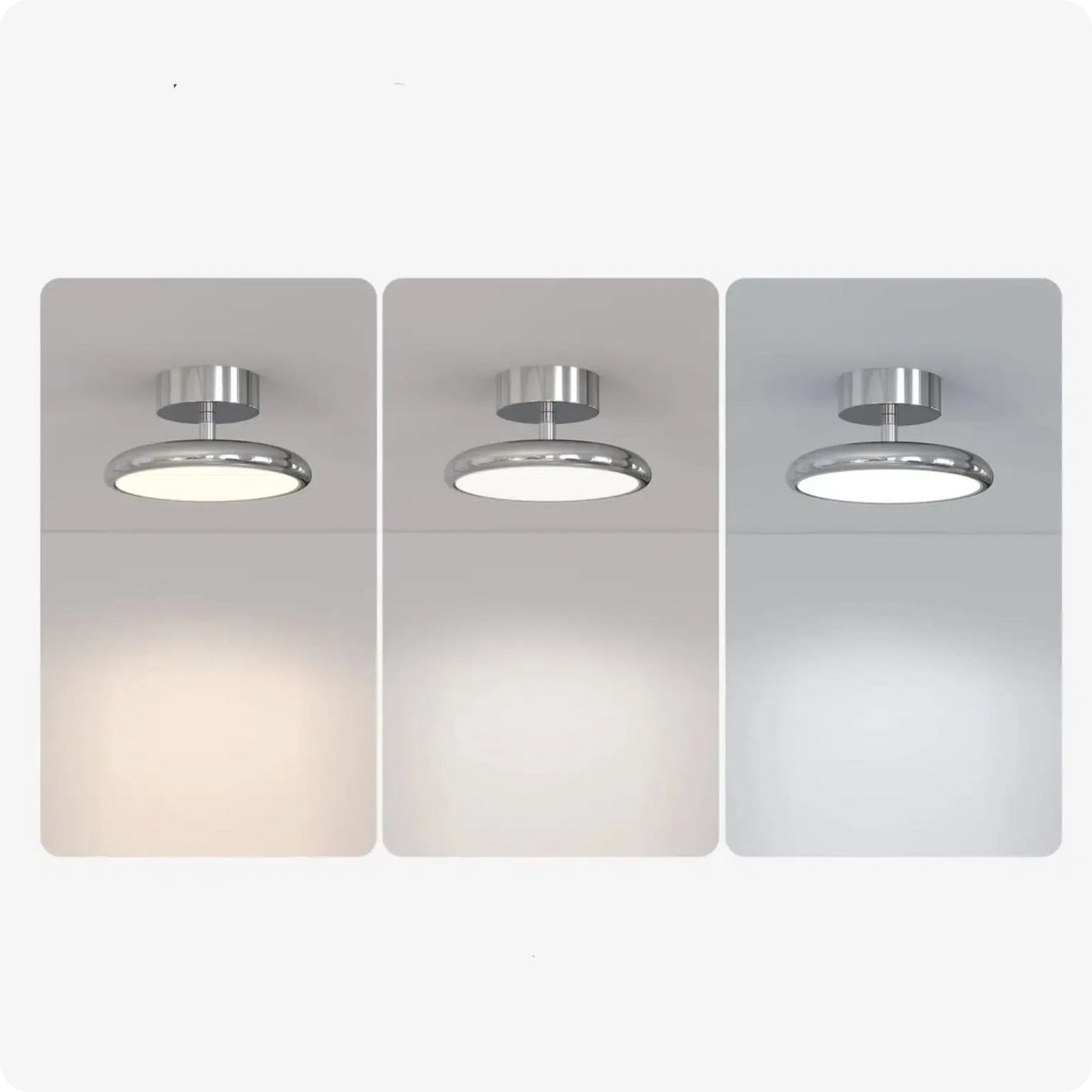 Plafonnier design rond en aluminium avec lumière réglable et douce - PlafonnierDeco