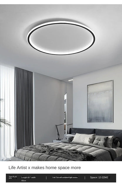 Plafonnier Circulaire Minimaliste LED Dimmable Rond