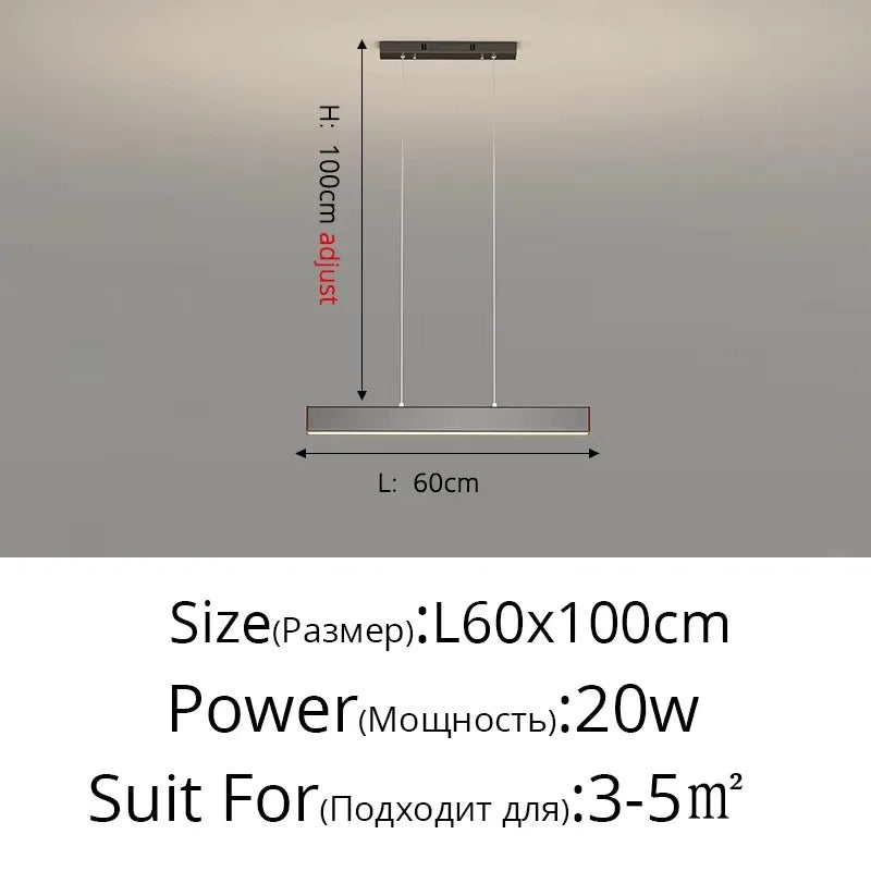 Suspension LED Design Contemporain Métal Dimmable Grand Espace