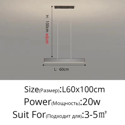 Suspension LED Design Contemporain Métal Dimmable Grand Espace