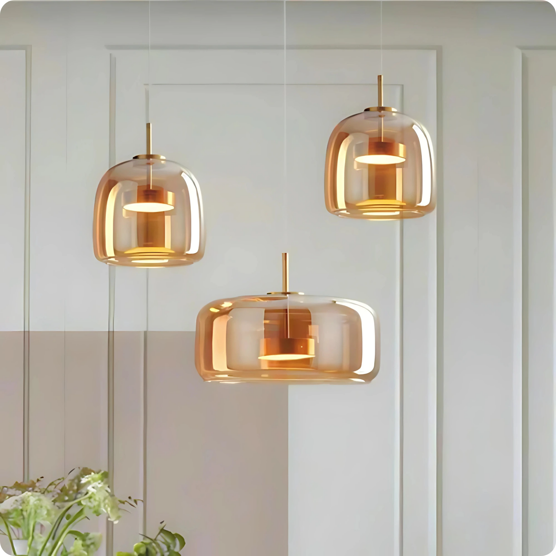 Plafonnier Verre Fumé Suspendu LED pour Ambiance Moderne - PlafonnierDeco