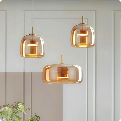Plafonnier Verre Fumé Suspendu LED pour Ambiance Moderne - PlafonnierDeco