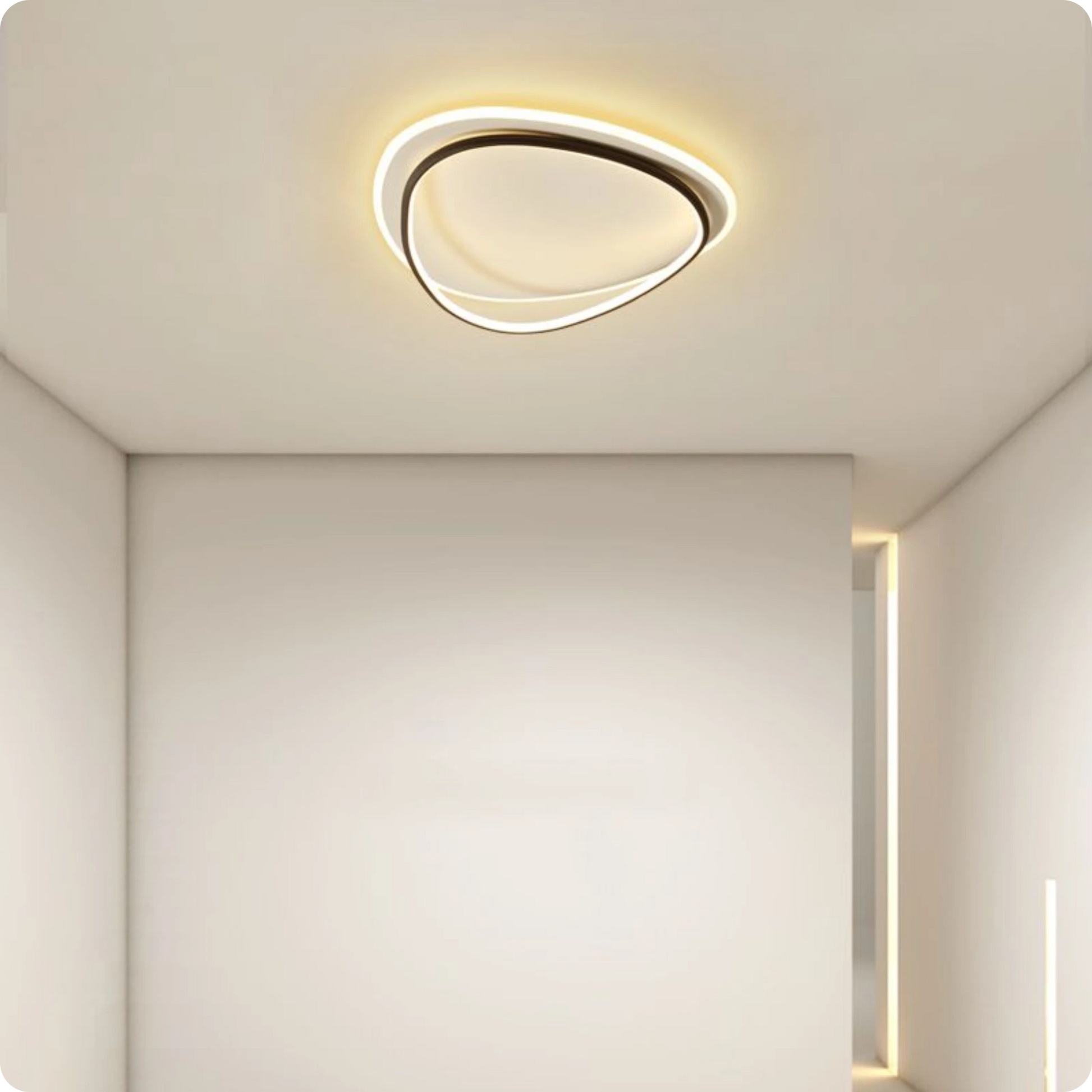 Plafonnier Contemporain Aluminium Finition Fer LED Température Réglable - PlafonnierDeco