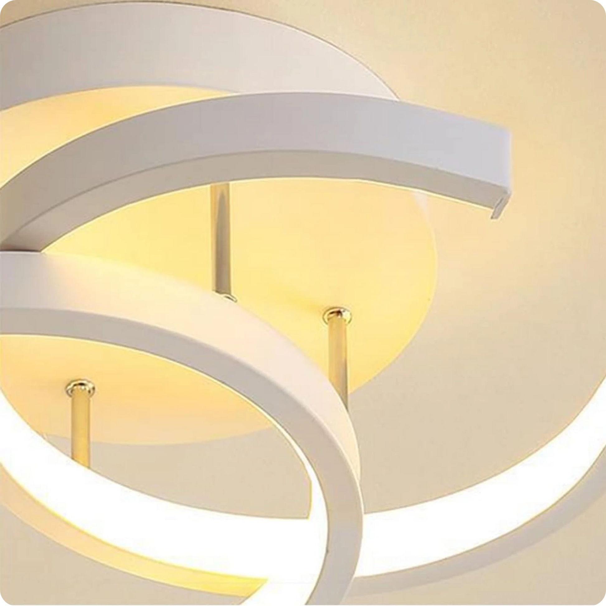 Plafonnier LED Moderne Fer Acrylique - Style Double C - PlafonnierDeco