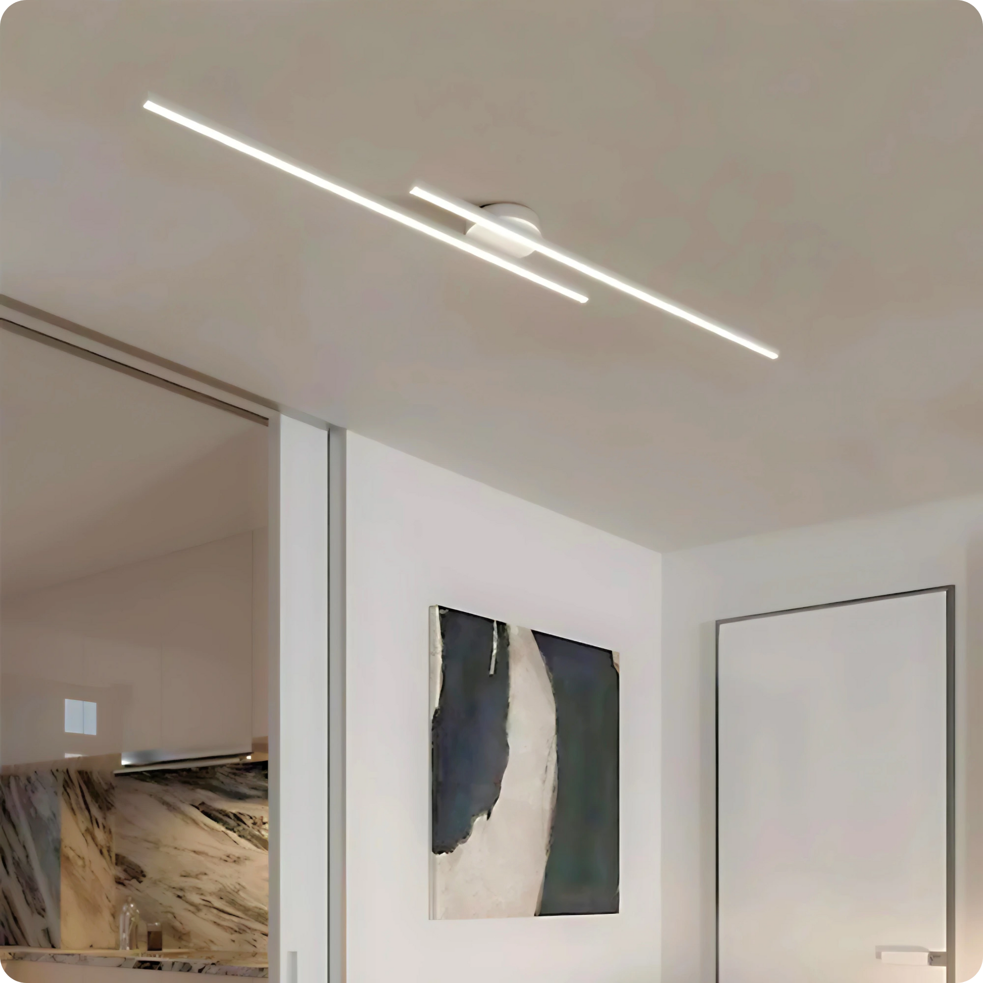 Plafonnier Barre LED Noir Mat - Intensité Ajustable - PlafonnierDeco