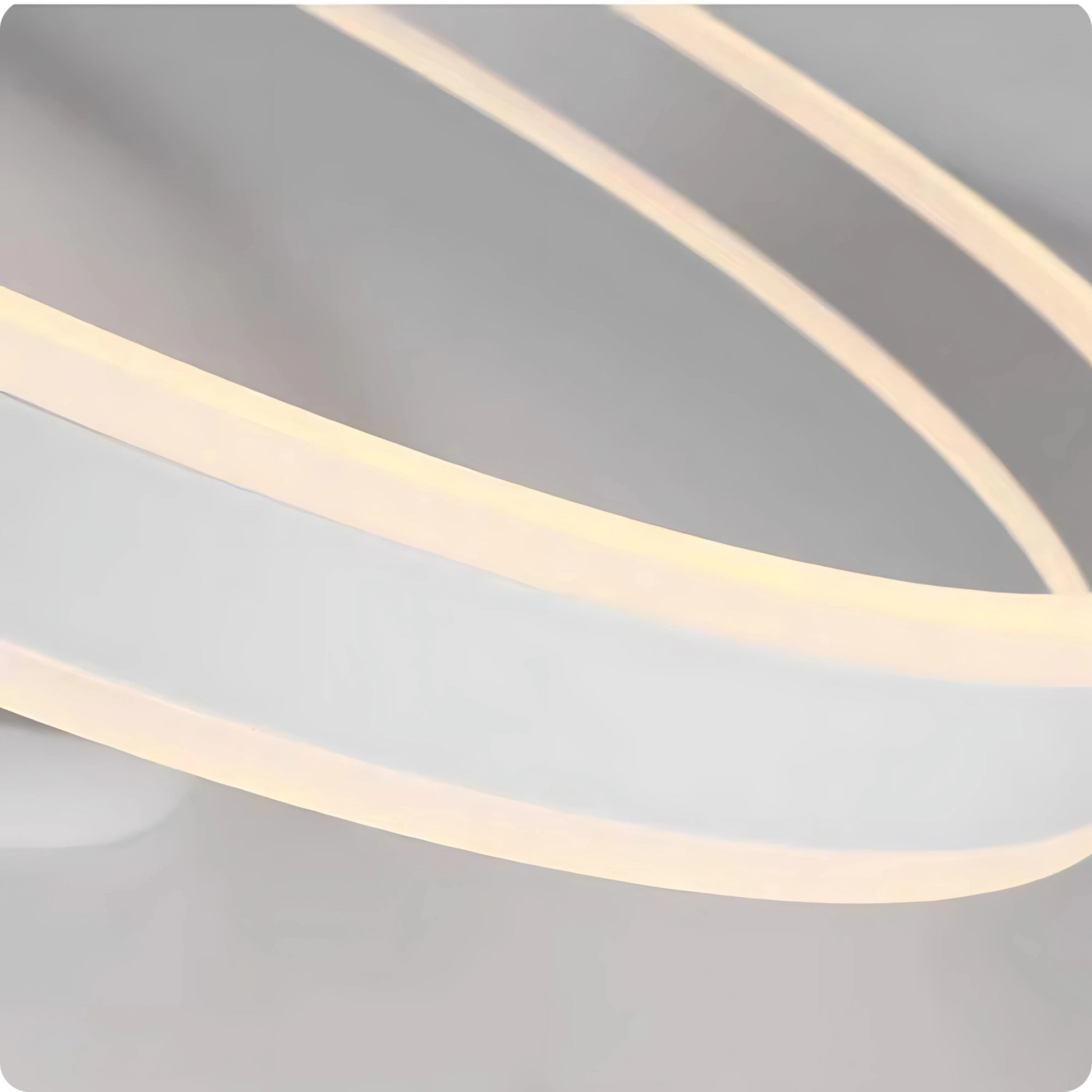 Plafonnier Design LED Anneau Blanc Minimaliste à Intensité Réglable - PlafonnierDeco