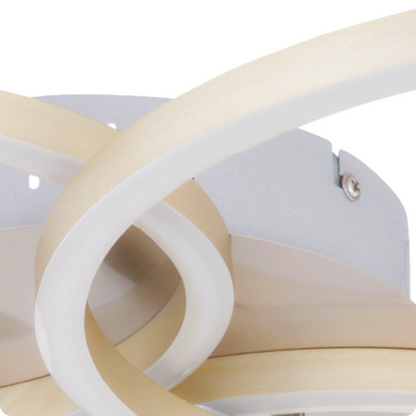 Plafonnier Design LED Anneaux Superposés Blanc avec Télécommande APP - PlafonnierDeco