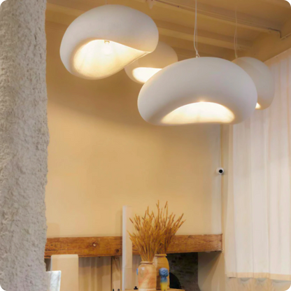 Plafonnier Moderne LED – Suspension E27 en Fer Peint Blanc Élégant - PlafonnierDeco