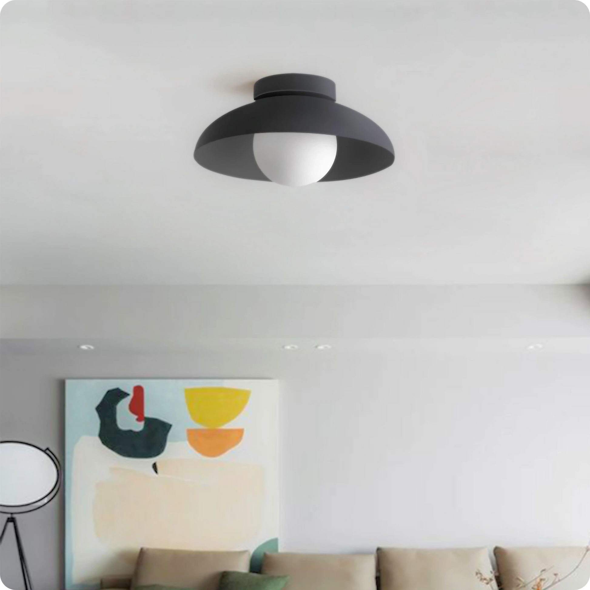 Plafonnier moderne en fer et verre avec style raffiné pour intérieur chic - PlafonnierDeco