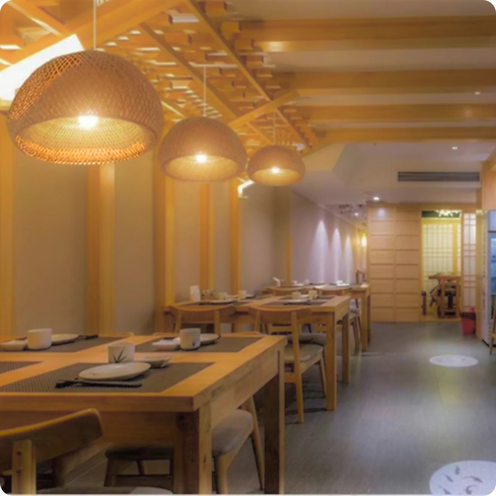 Plafonnier Bambou Tressé Main | Style Japonais Rétro - PlafonnierDeco