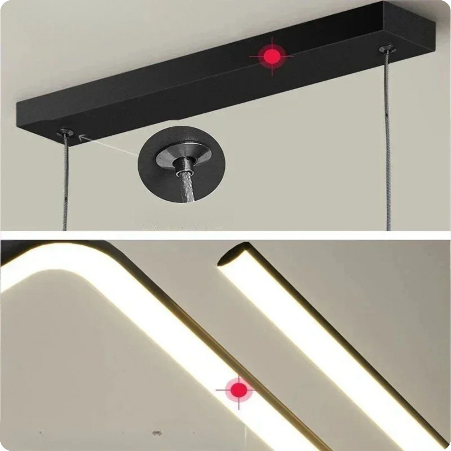 Plafonnier Moderne Forme Z à LED Dimmable - PlafonnierDeco