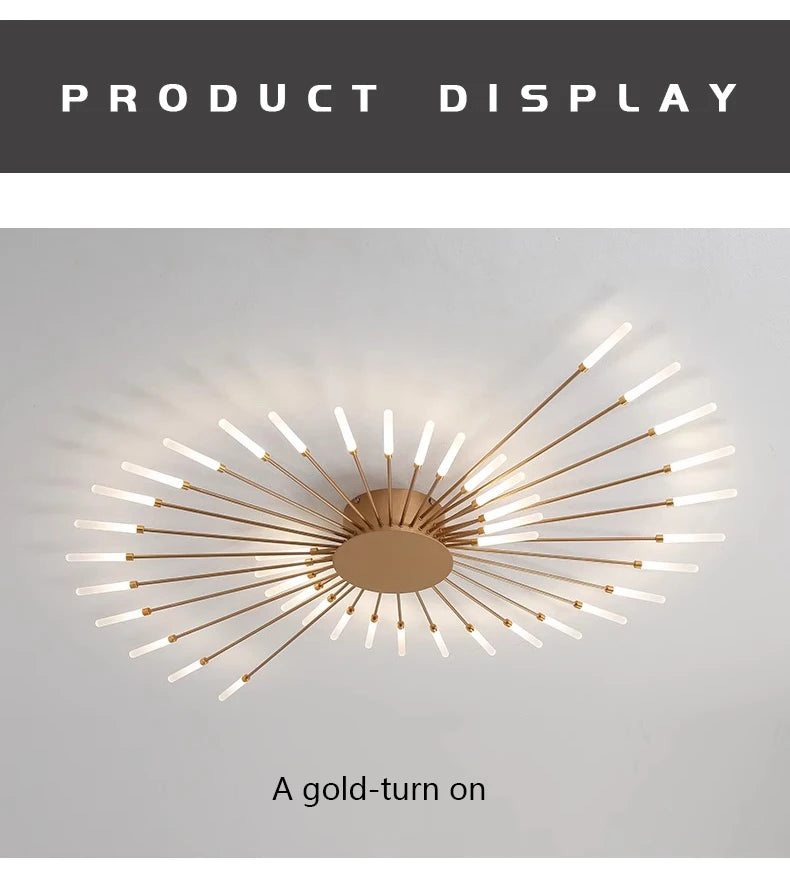 Plafonnier LED Spirale Artificielle Acrylique Dimmable avec 12 Lumières Neutres