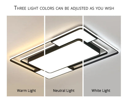 Plafonnier LED Moderne Métal Dimmable + Télécommande