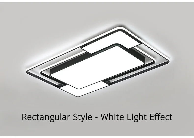 Plafonnier LED Moderne Métal Dimmable + Télécommande