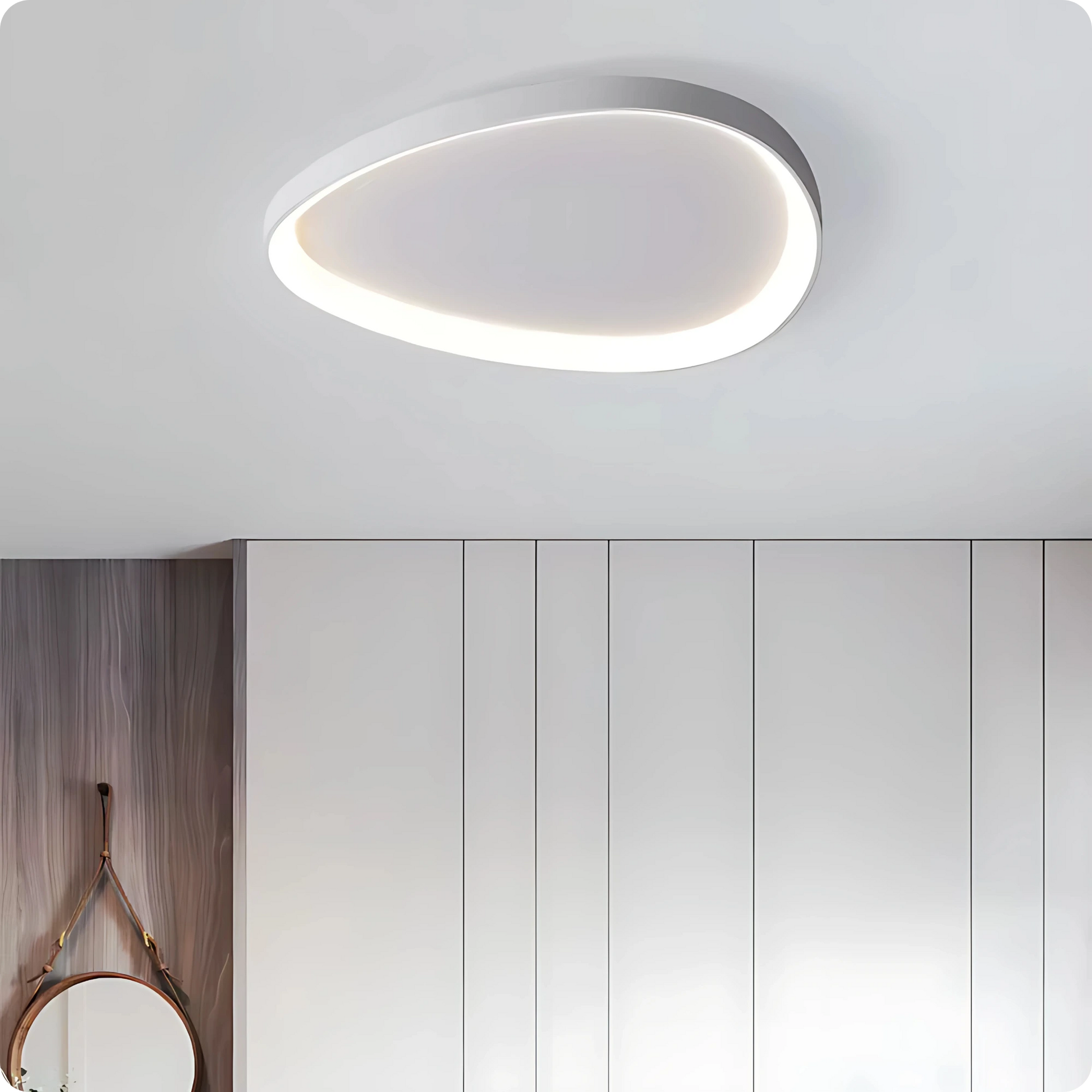 Plafonnier Design Moderne Semi-encastré LED à intensité variable - PlafonnierDeco
