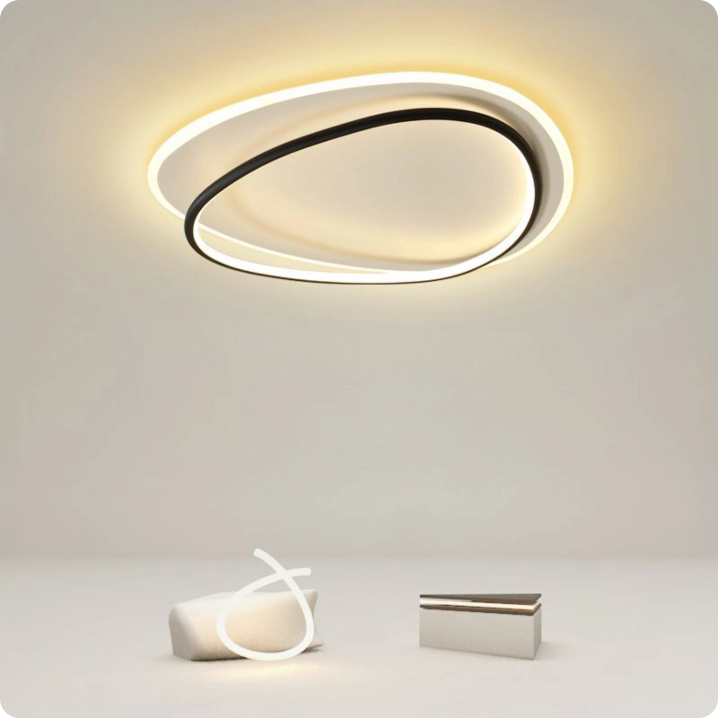 Plafonnier Contemporain Aluminium Finition Fer LED Température Réglable - PlafonnierDeco