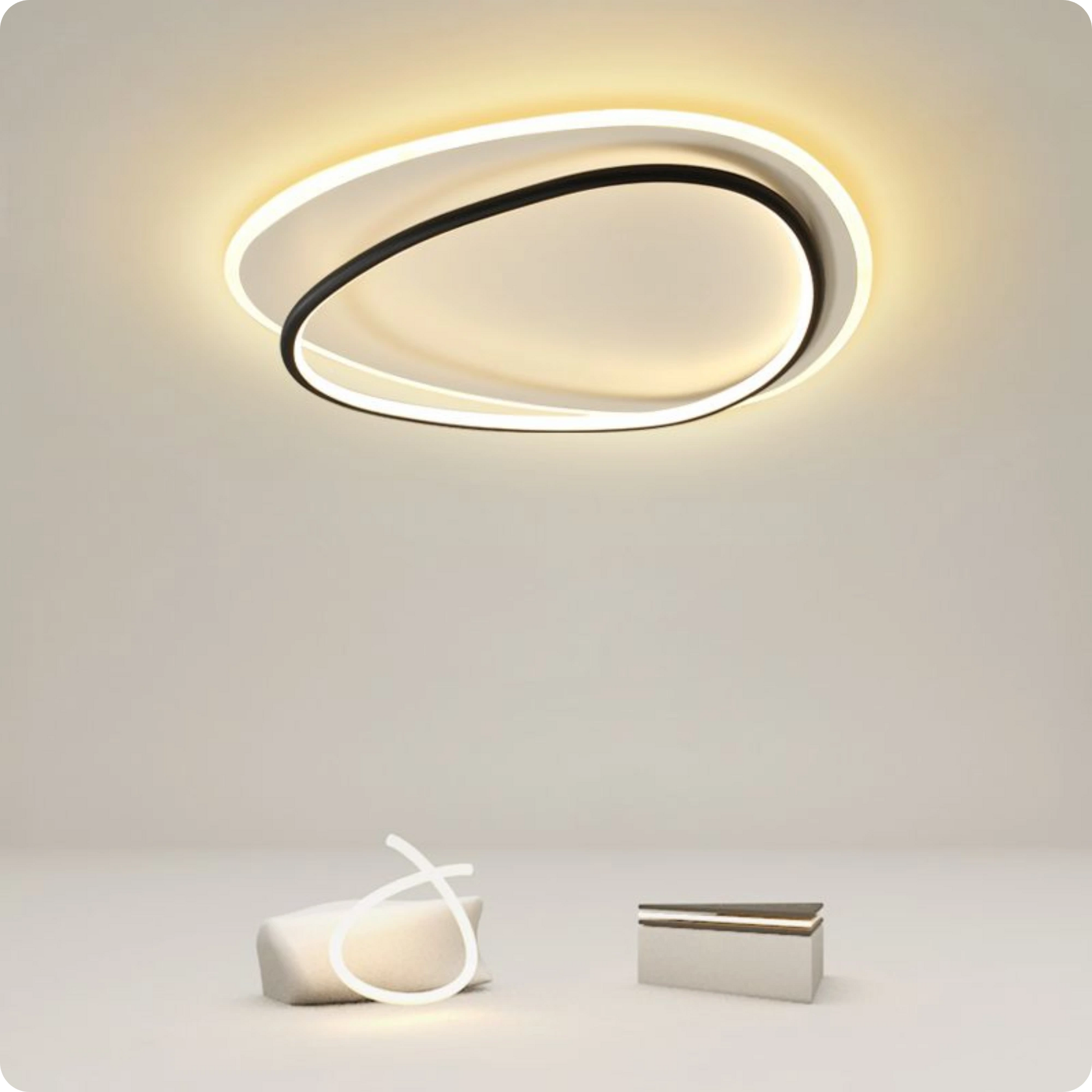Plafonnier Contemporain Aluminium Finition Fer LED Température Réglable - PlafonnierDeco