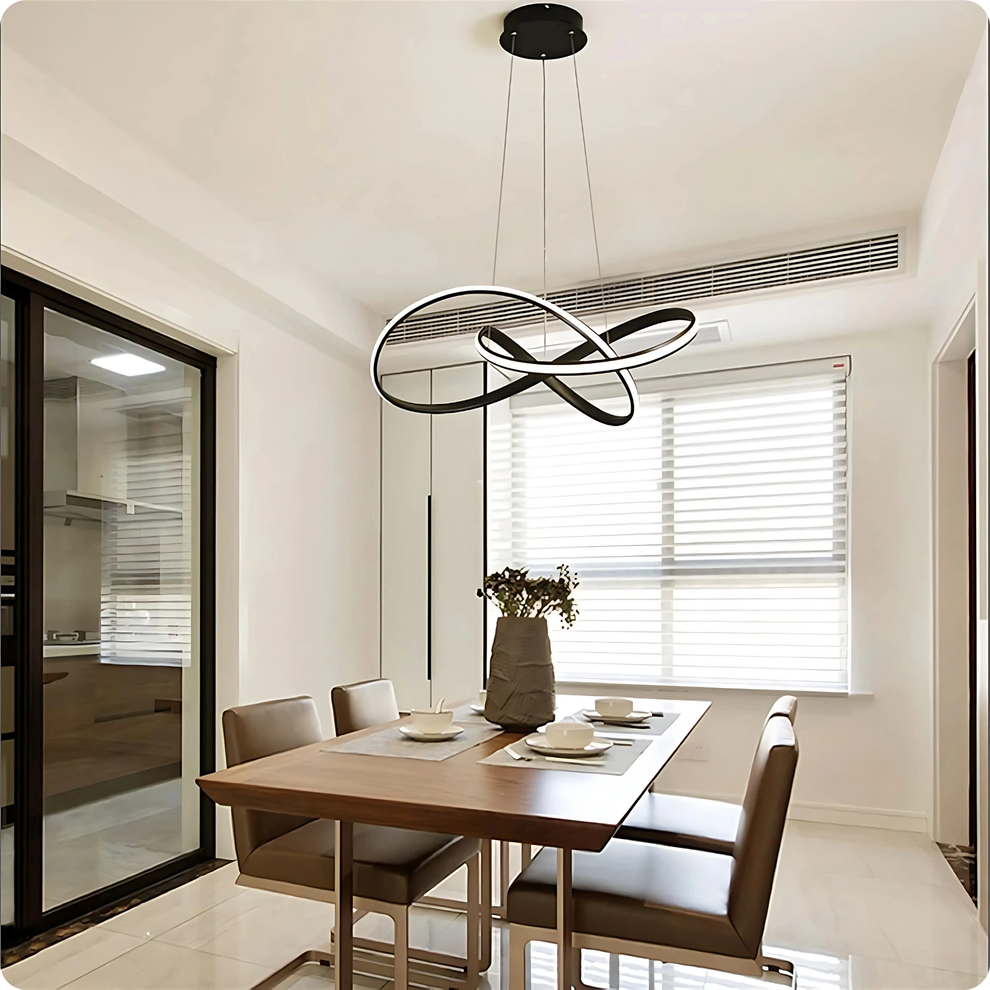 Plafonnier Suspendu Métal Bicolore Style Nordique LED - PlafonnierDeco