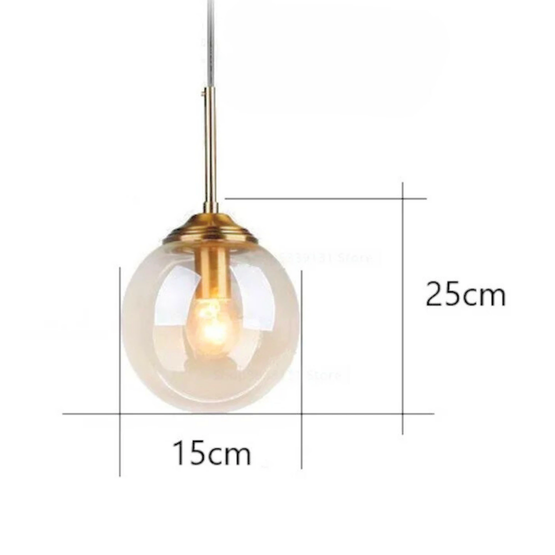 Plafonnier Boule Gris Fumé - Suspension Moderne Style Nordique - PlafonnierDeco
