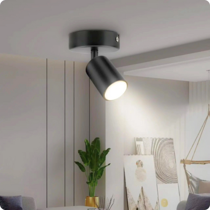 Plafonnier Design Noir Éco-Énergie GU10 Métal pour Intérieur Moderne - PlafonnierDeco