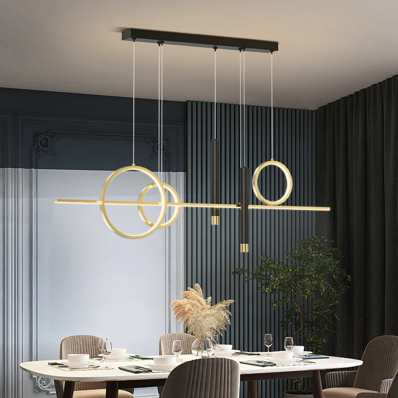 Suspension LED Design Contemporain Métal Dimmable Grand Espace