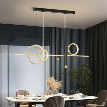 Suspension LED Design Contemporain Métal Dimmable Grand Espace