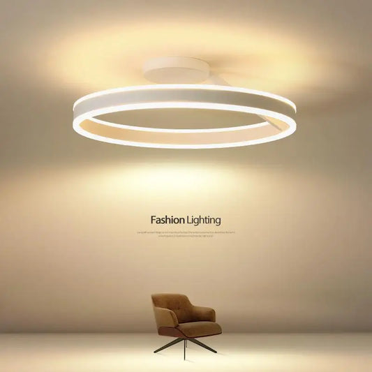 Plafonnier Design LED Anneau Minimaliste à Intensité Réglable