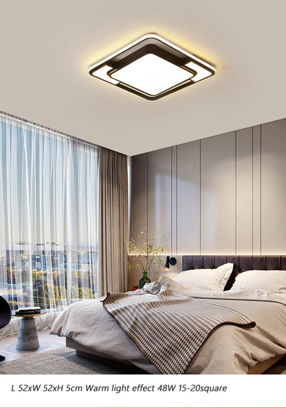 Plafonnier LED Moderne Métal Dimmable + Télécommande